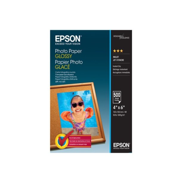 Epson 10x15cm - photo papir - Glossy - 200g/m&sup2; - 500 ark